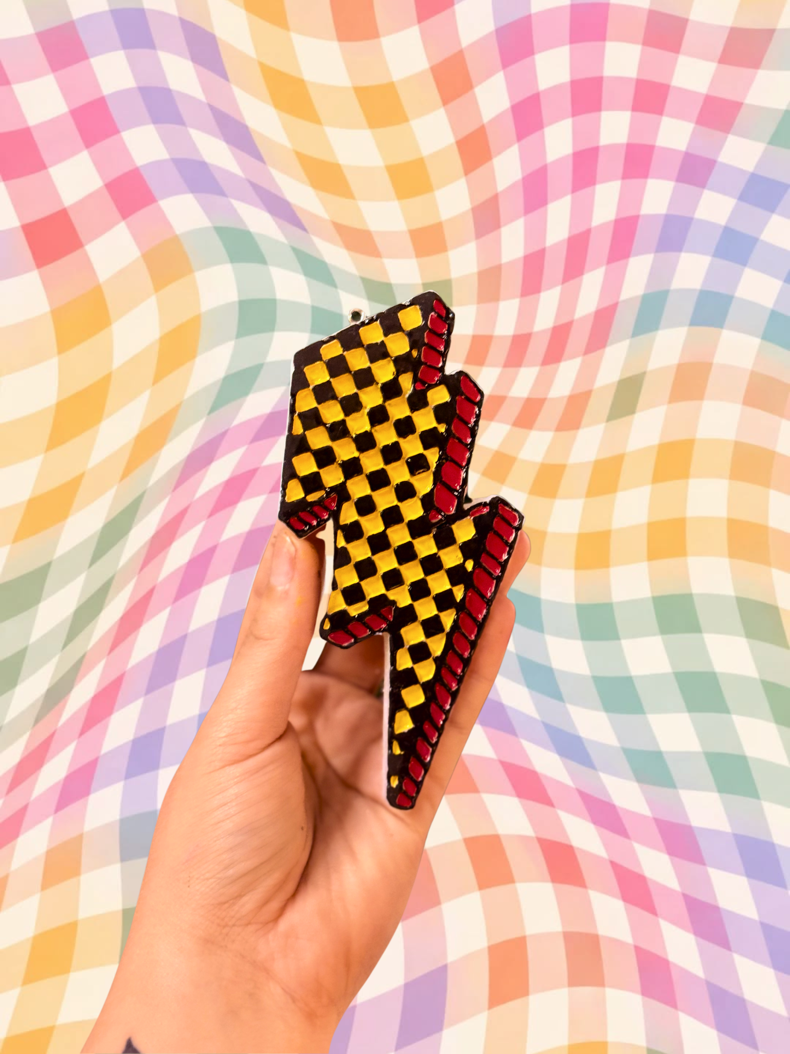 Checkered Lightning Bolt Freshie
